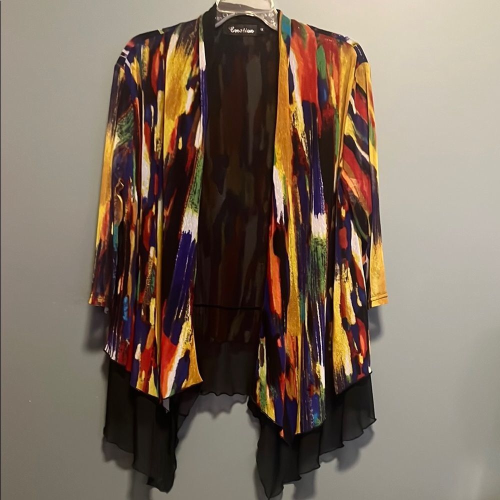 Creation Multicolor Open Front Cardigan